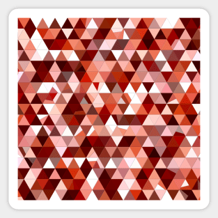 Brown and White Abstract Imperfect Triangles Mosaic Sticker